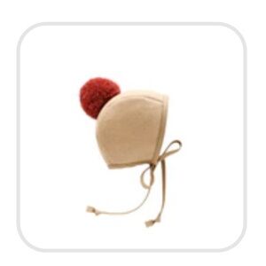 NWT Briar Baby Cannery Pom Bonnet Cotton-Lined 12-18M